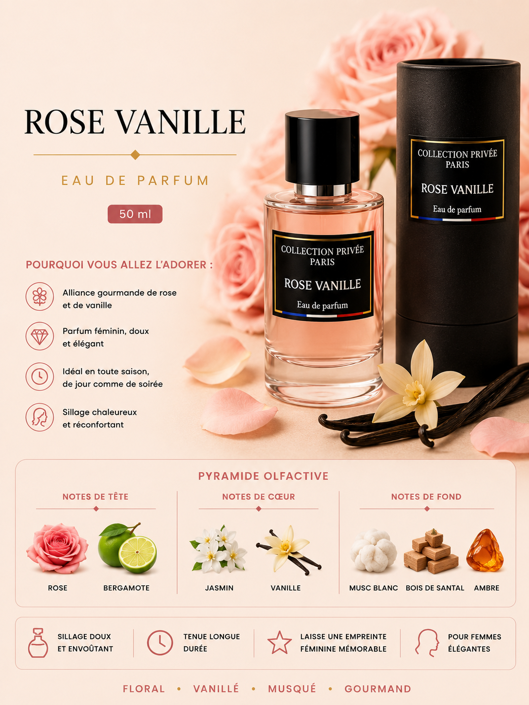 Rose Vanille 50 ml