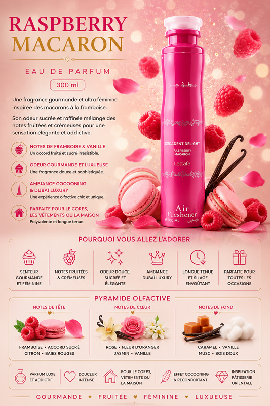 Raspberry Macaron - 300 ml