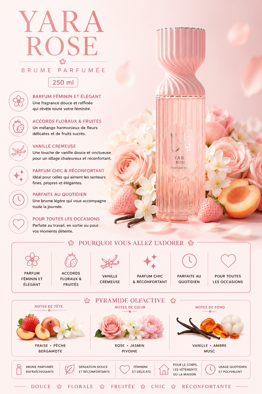 Yara Rose brume - 250 ml