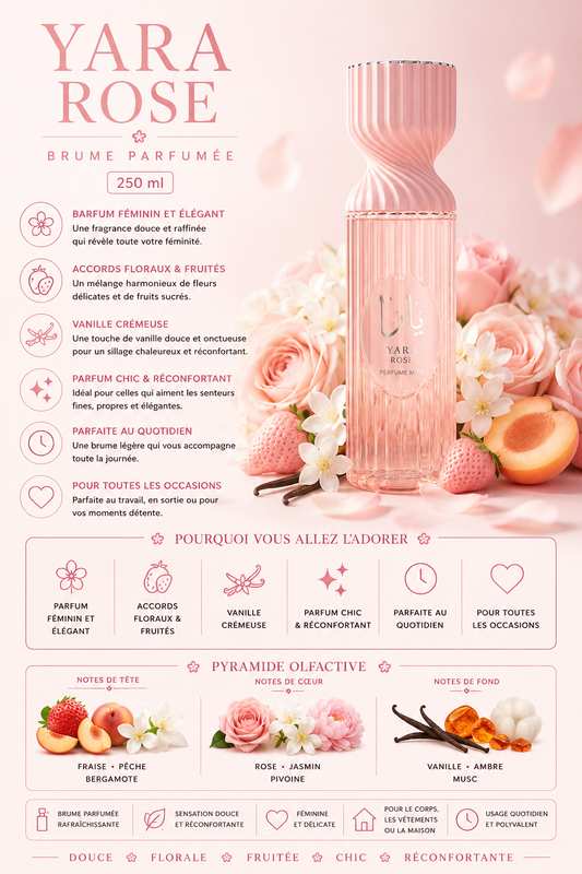 Yara Rose brume - 250 ml