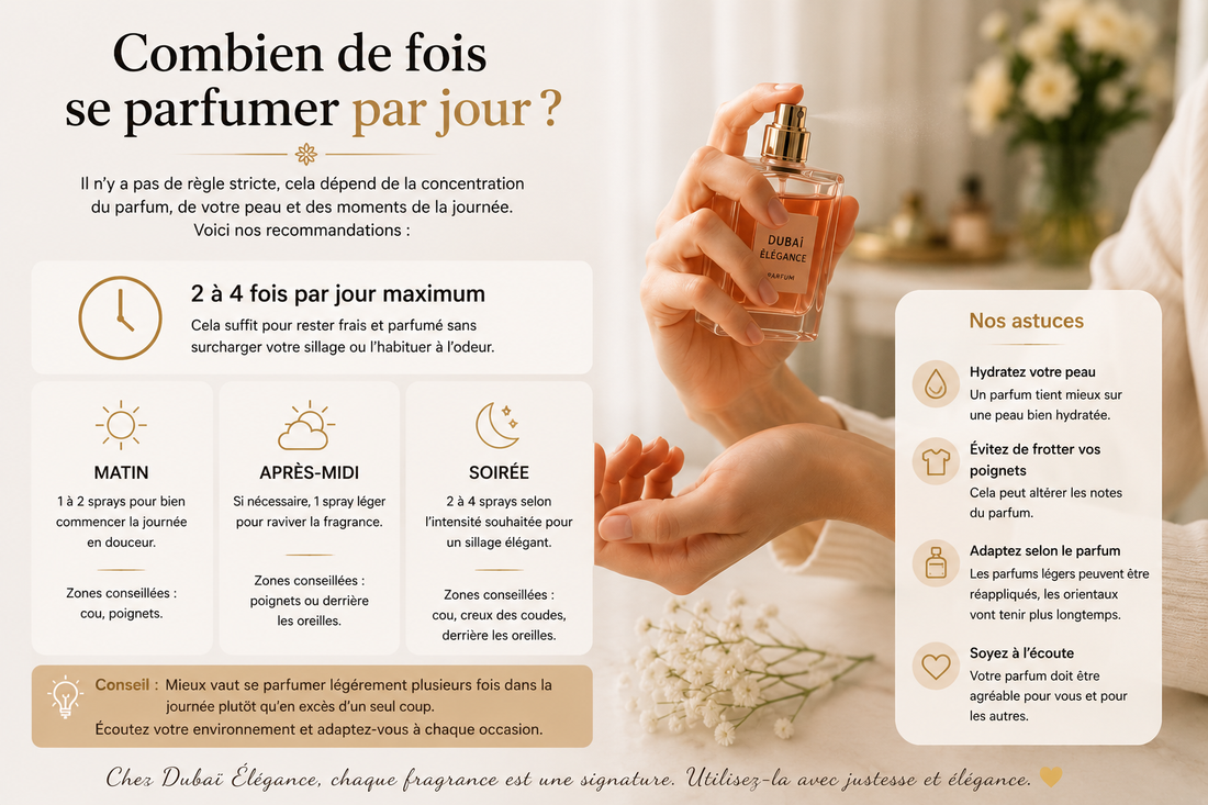 Combien de fois se parfumer par jour ?