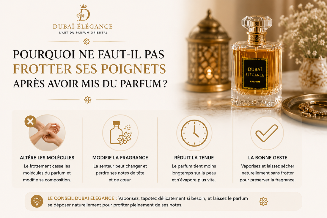 Pourquoi ne faut-il pas frotter ses poignets après avoir mis du parfum ?